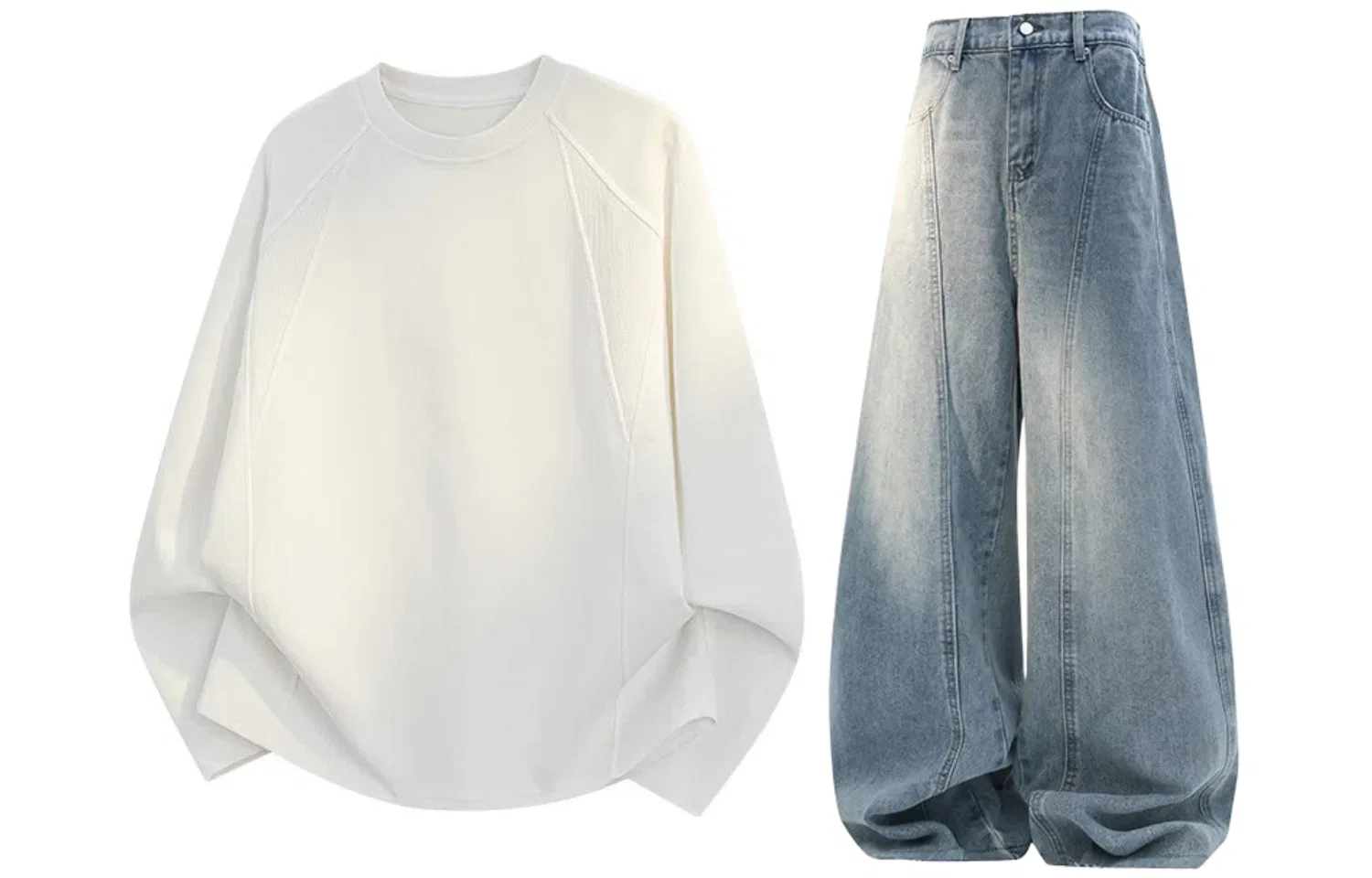 Детский спортивный комплект с топом и штанами GWAF, White Top+Blue Pants