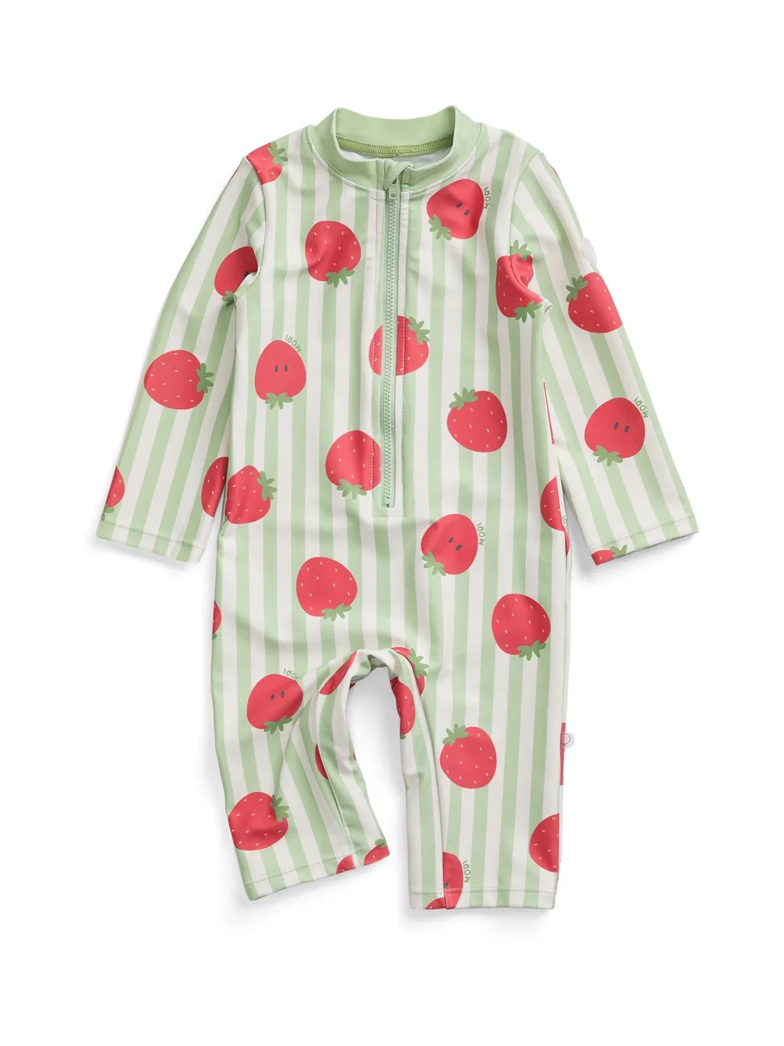 Купальник-рашгард с длинным рукавом MORI Green Strawberry, зеленый — фото 4