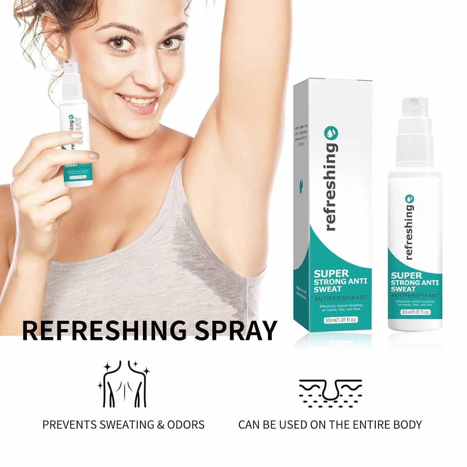 Антиперспирант Deo Spray против сильного потоотделения, Generic, 1 шт — фото 2