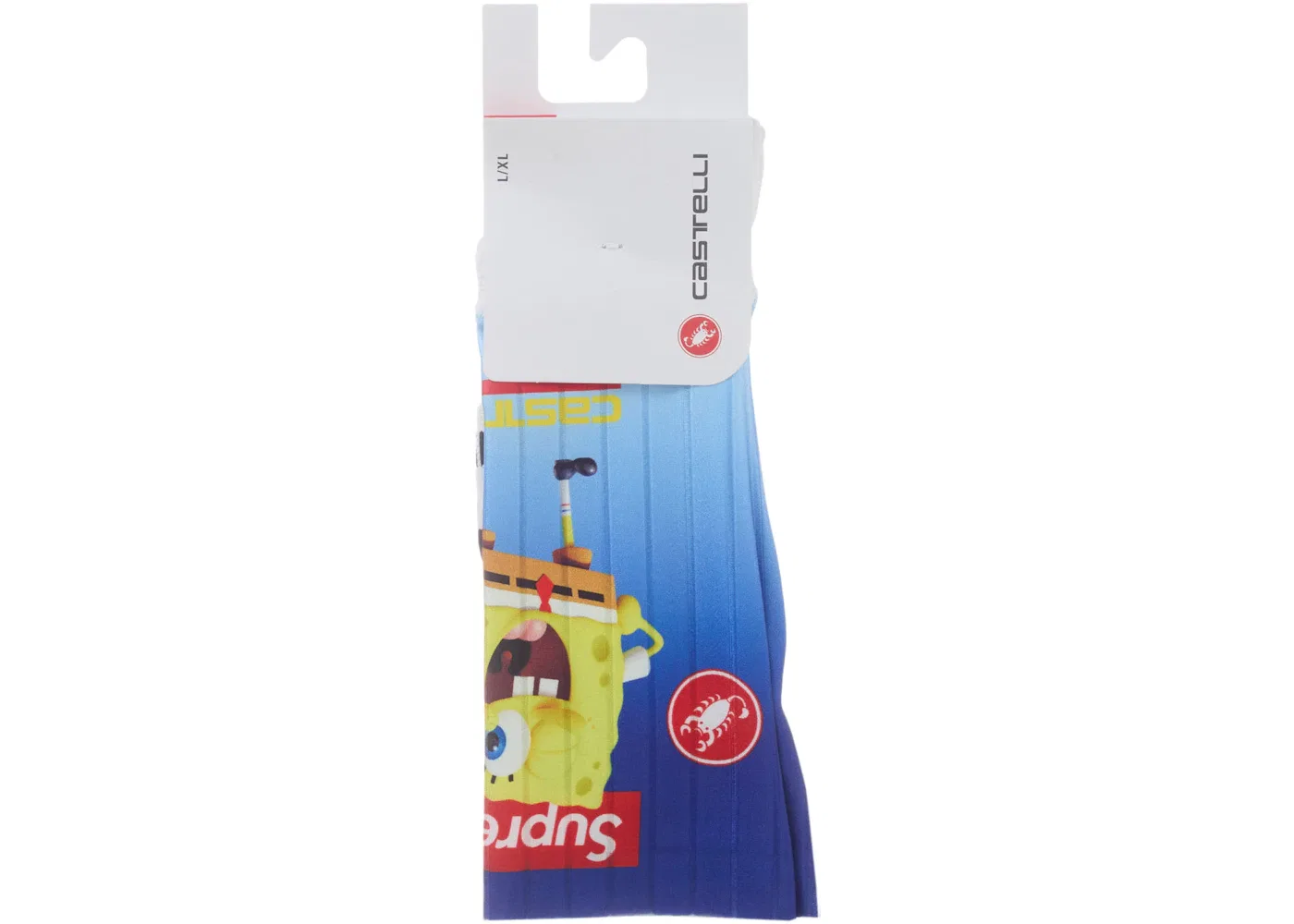 Унисекс носки с принтом Supreme SpongeBob SquarePants Castelli Cycling Sock (1 Pack), White — фото 3