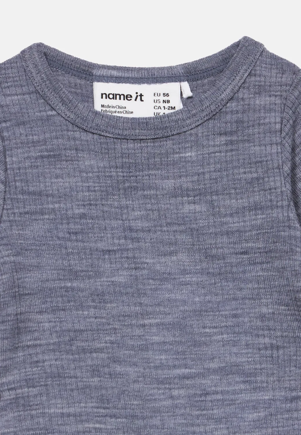 Шерстяная ткань Nbnwax унисекс - для тела Name It, Folkstone Gray — фото 3