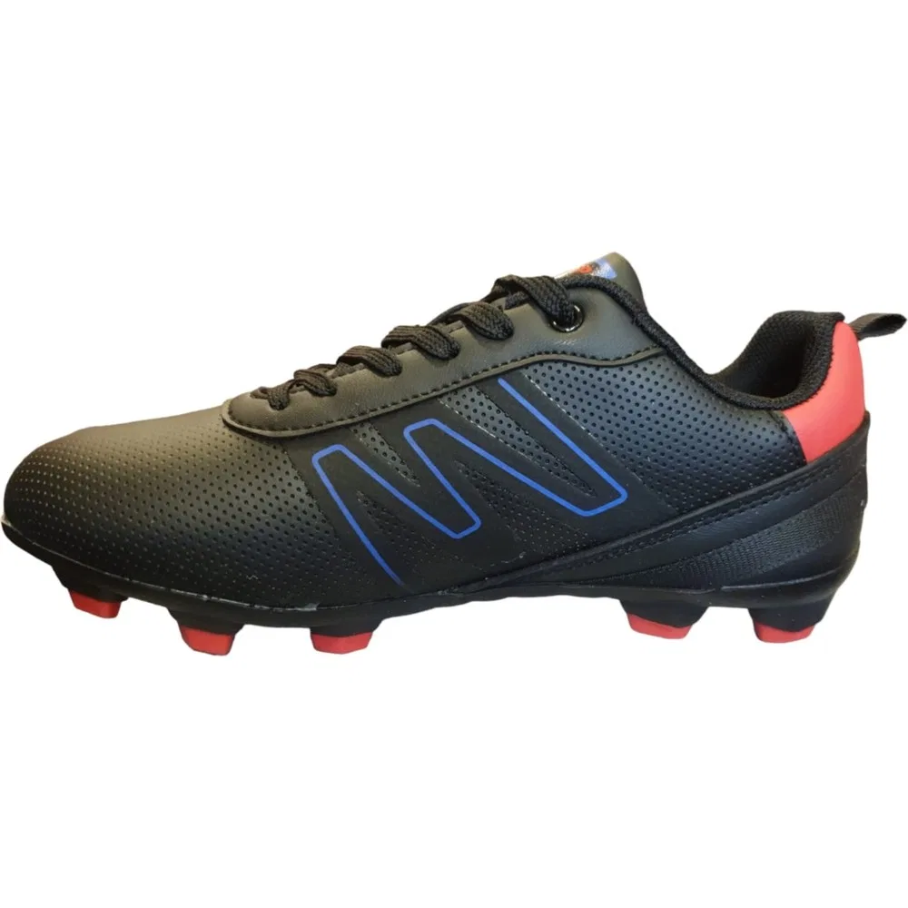 Детские футбольные бутсы для мальчиков с шнуровкой 32, Black Blue Red 28843 Jump — фото 4