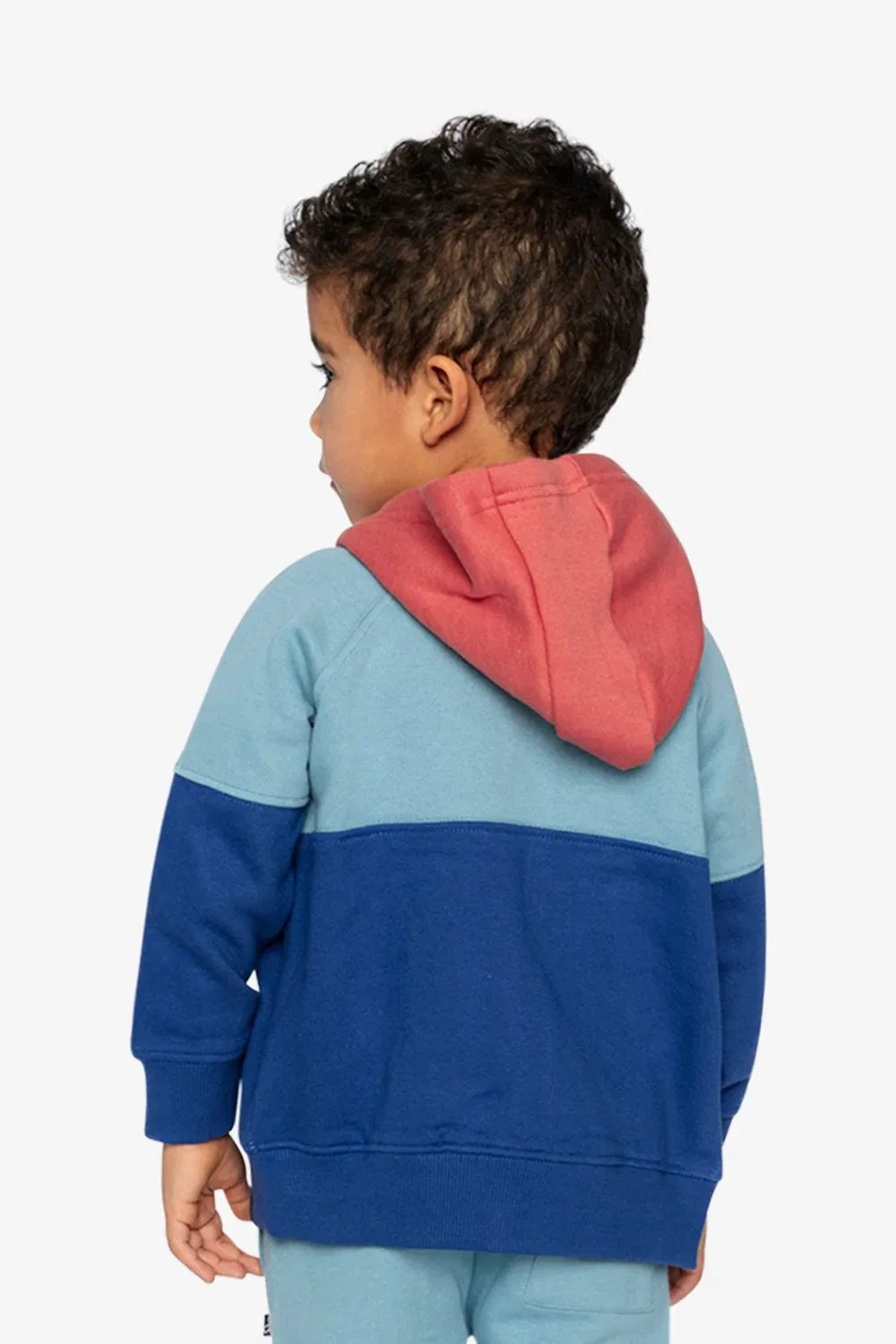 Детская куртка на молнии с капюшоном из флиса Nordic Buddies Deux par Deux, Blue Turquoise And Orange — фото 4