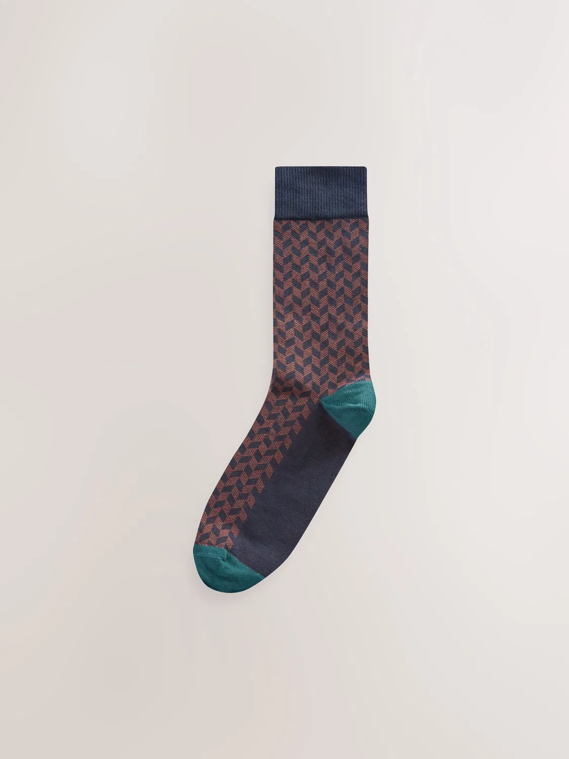 Носки 5 пар Neutral/Navy Pattern Next, нейтральный/темно-синий — фото 3