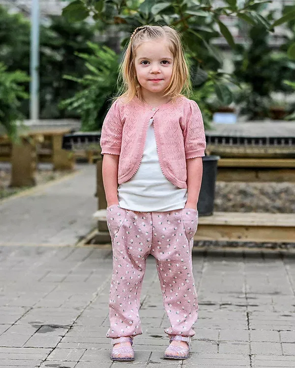 Детские брюки для девочек хлопковые Oh Baby!, Blush — фото 3