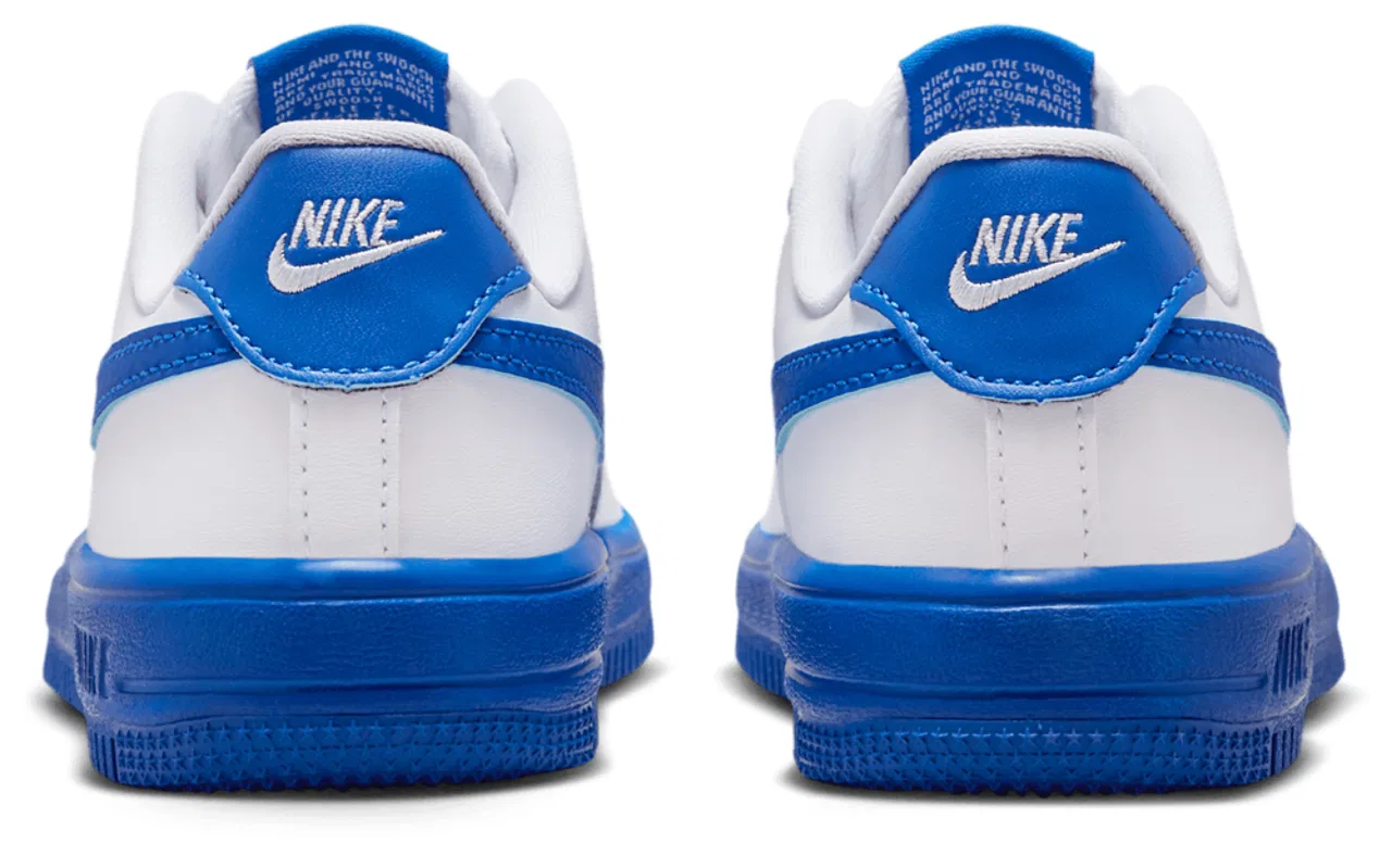 Кроссовки для мальчиков Air Force 1 Low Lace Nike, цвет White/Game Royal — фото 3