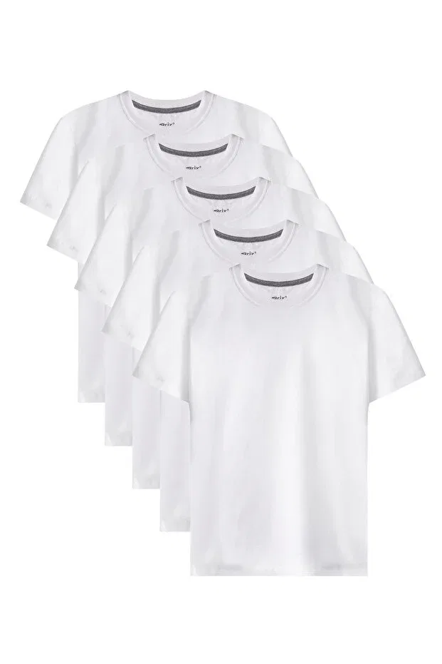 Детский хлопковое комплект футболок Brix, White