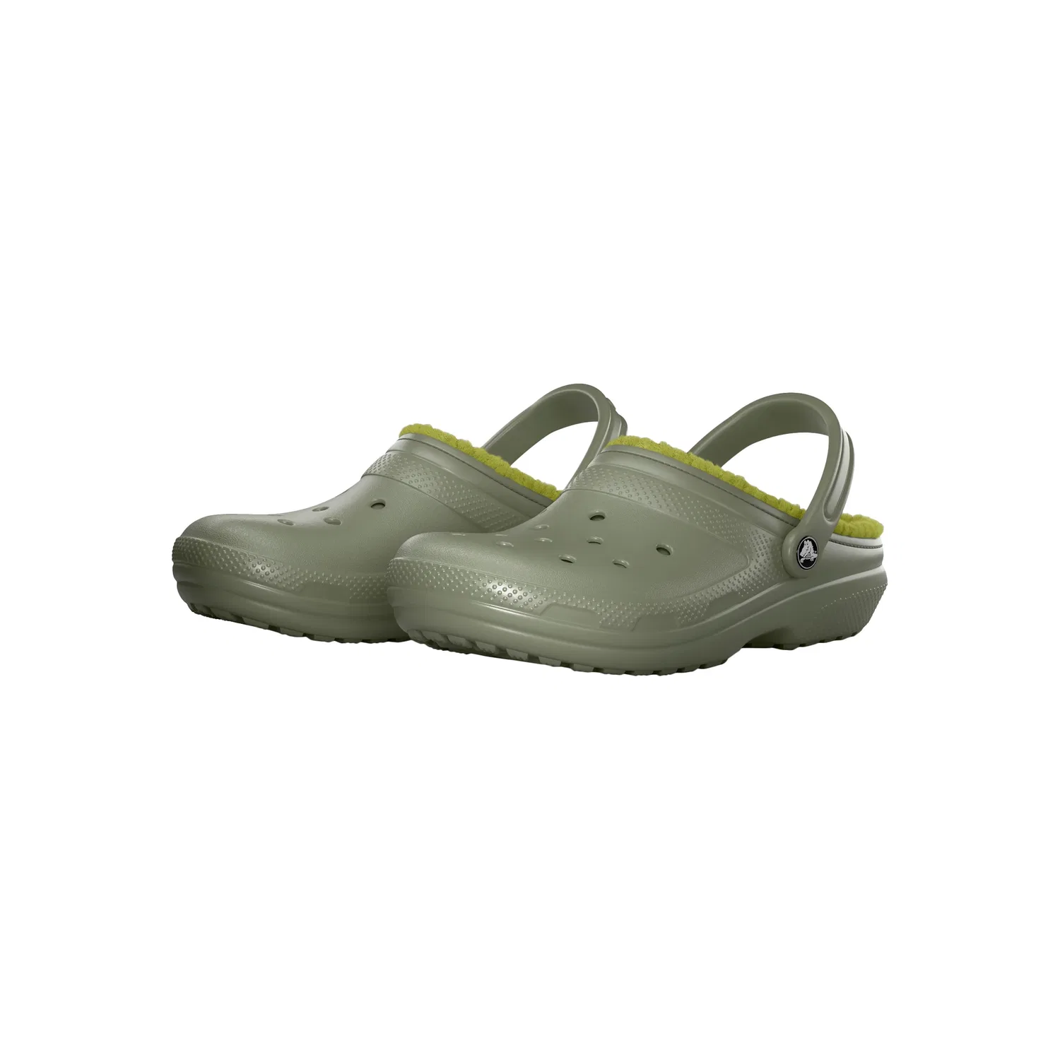 Сабо детские с подкладкой Classic Lined Clog K Crocs, зеленый — фото 4