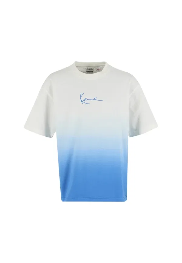 Футболка с градиентным принтом Signature gradient t-shirt junior unisex - футболка с принтом Karl Kani, светло-голубой