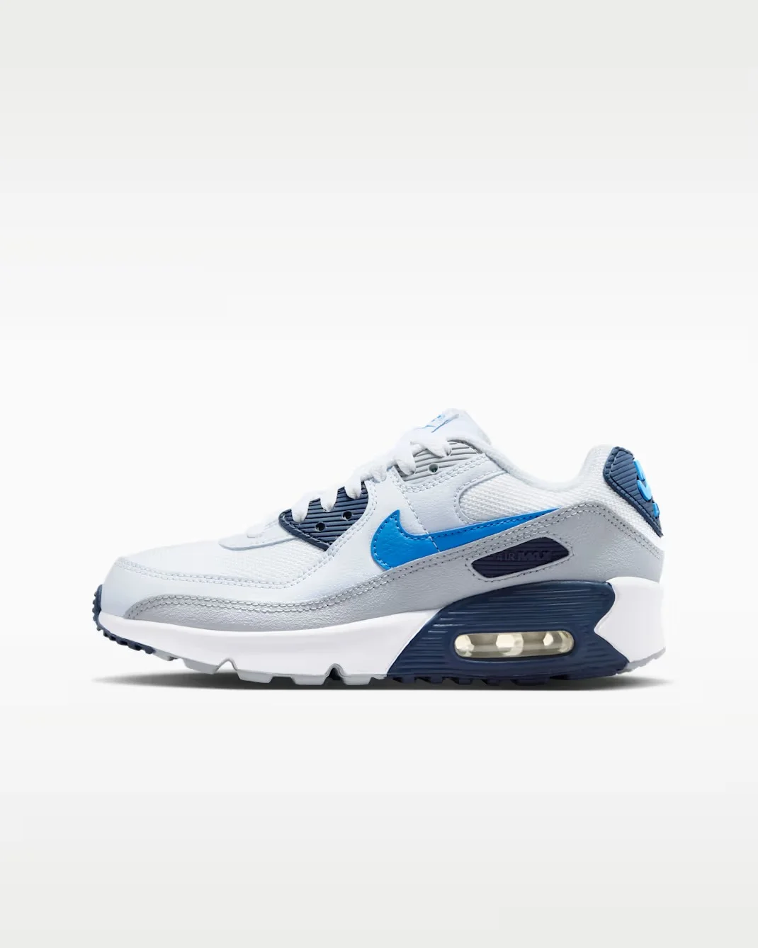 Кроссовки подростковые Nike Air Max 90, белый/синий