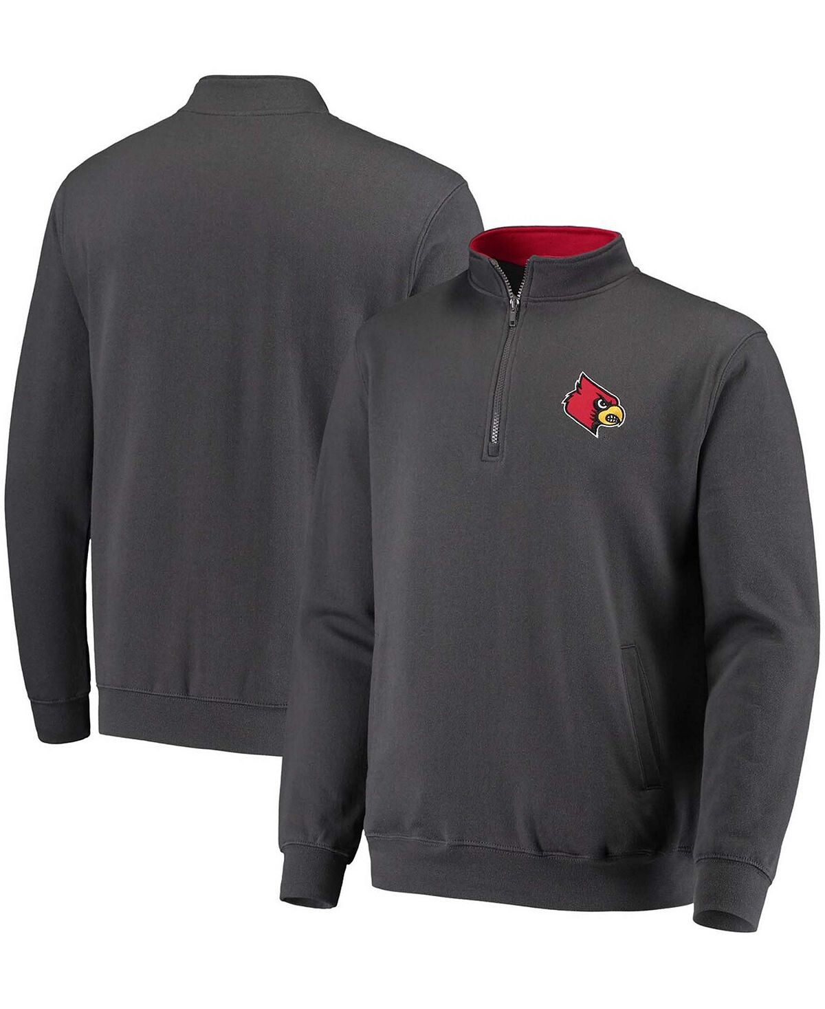 

Мужская темно-серая куртка louisville cardinals tortugas logo с молнией на четверть Colosseum, мульти
