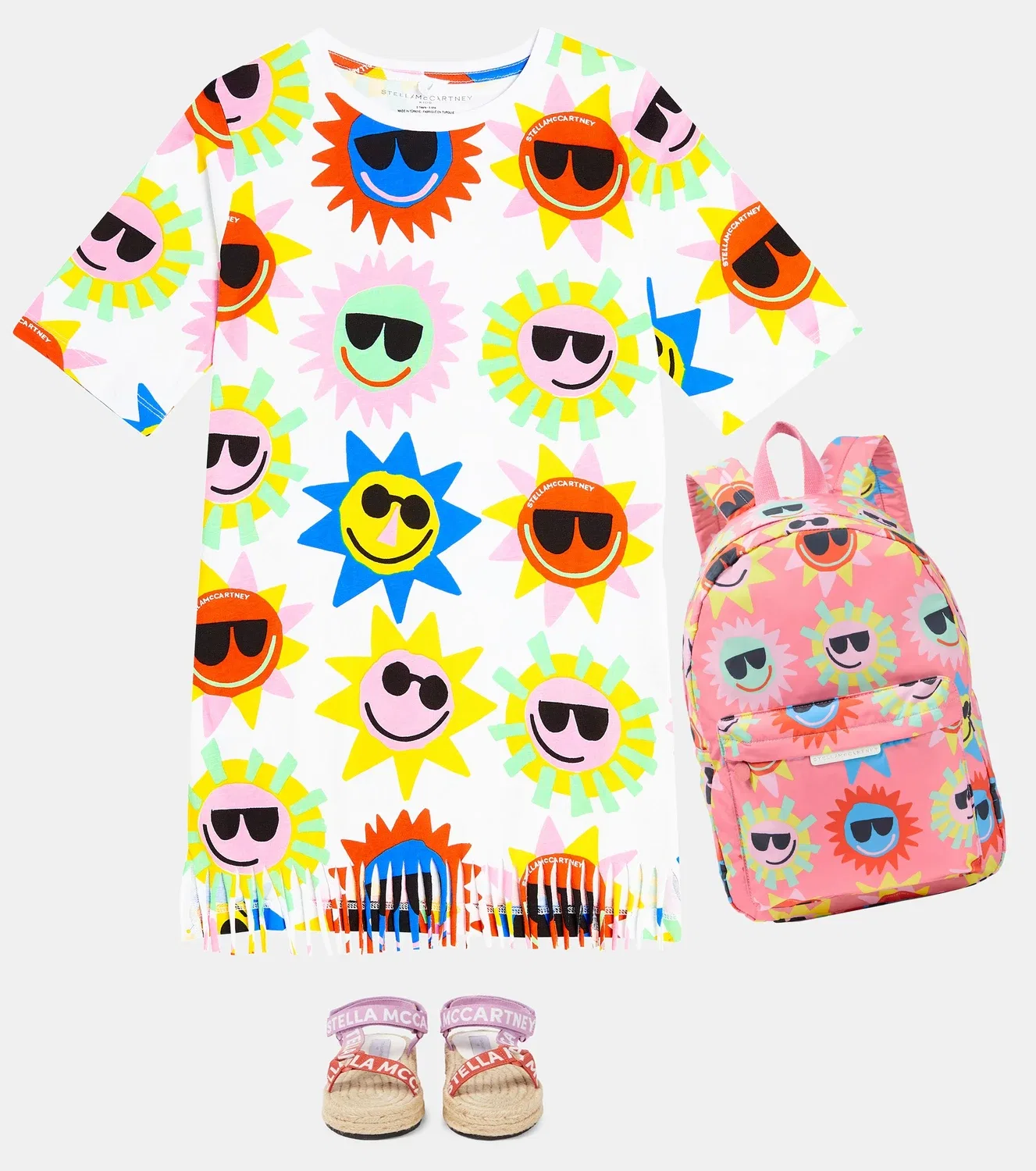 Платье-футболка с принтом Stella Mccartney Kids, черный — фото 2