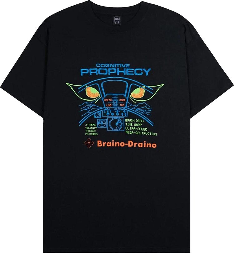 

Футболка Brain Dead Cognitive Prophecy Short-Sleeve 'Washed Black', черный