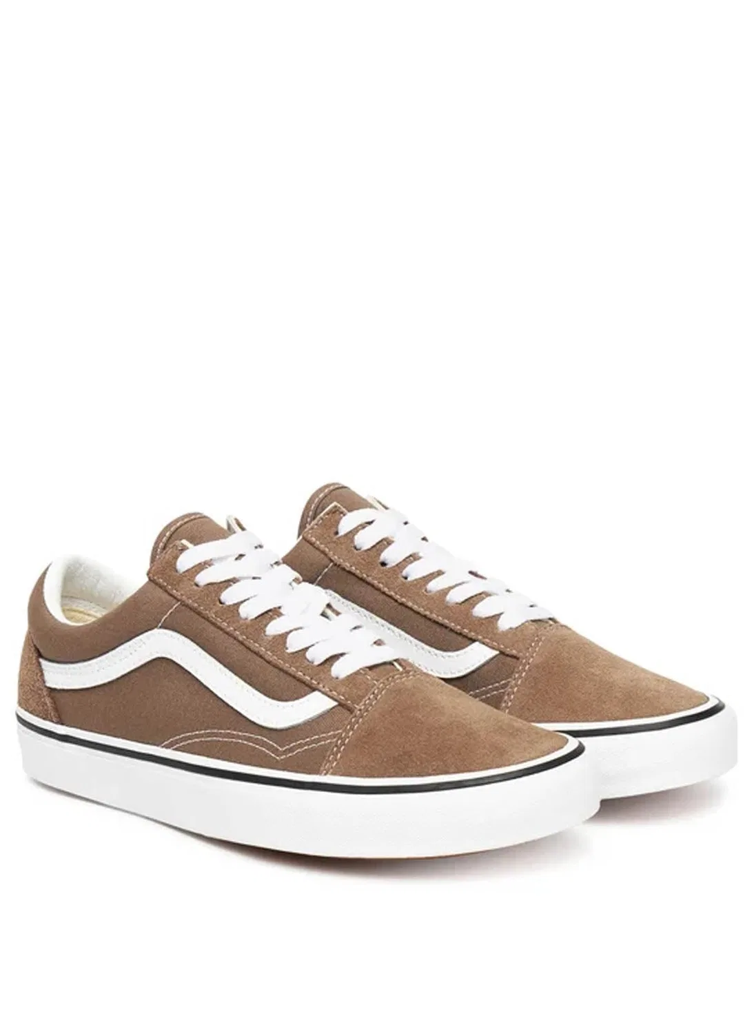 Детские кроссовки для мальчиков с замшей и канвасом Old Skool Vans, Walnut Color Theory — фото 2