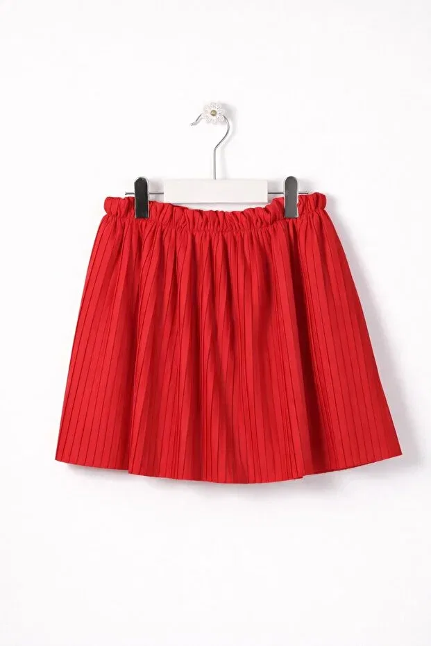 Детские шорты для девочек плиссированные Basics Dfn, Red — фото 4