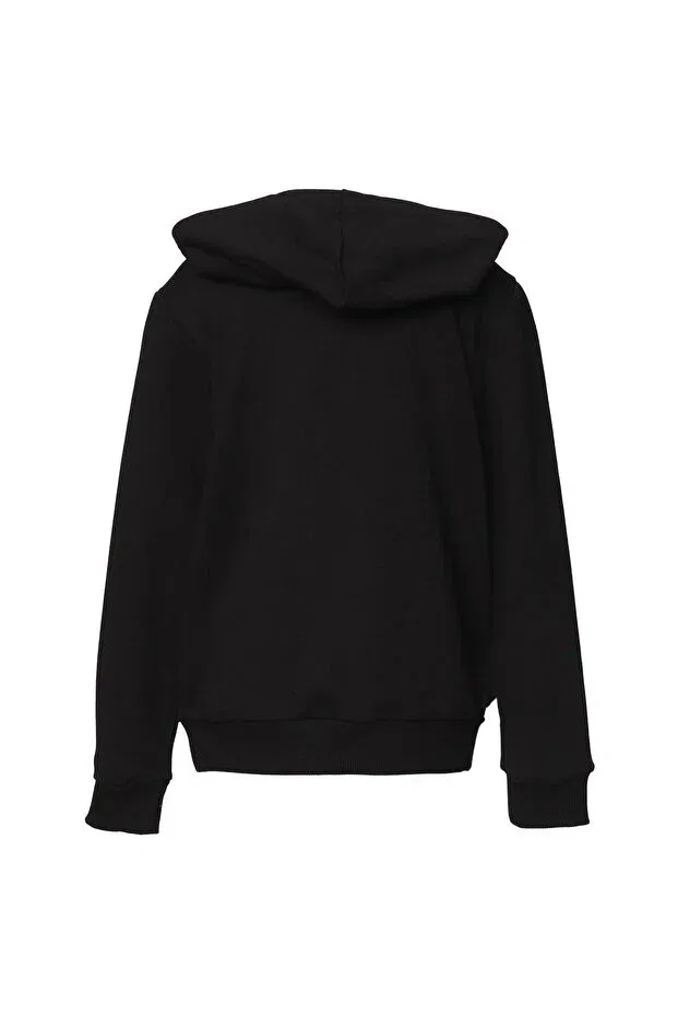 Детская куртка с капюшоном на молнии Hmlfelisias Zip Hoodie Hummel, Black — фото 4
