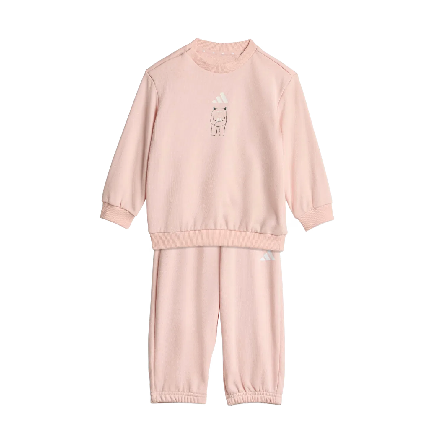 Детский спортивный костюм свободного кроя Adidas, цвет Rose Gold