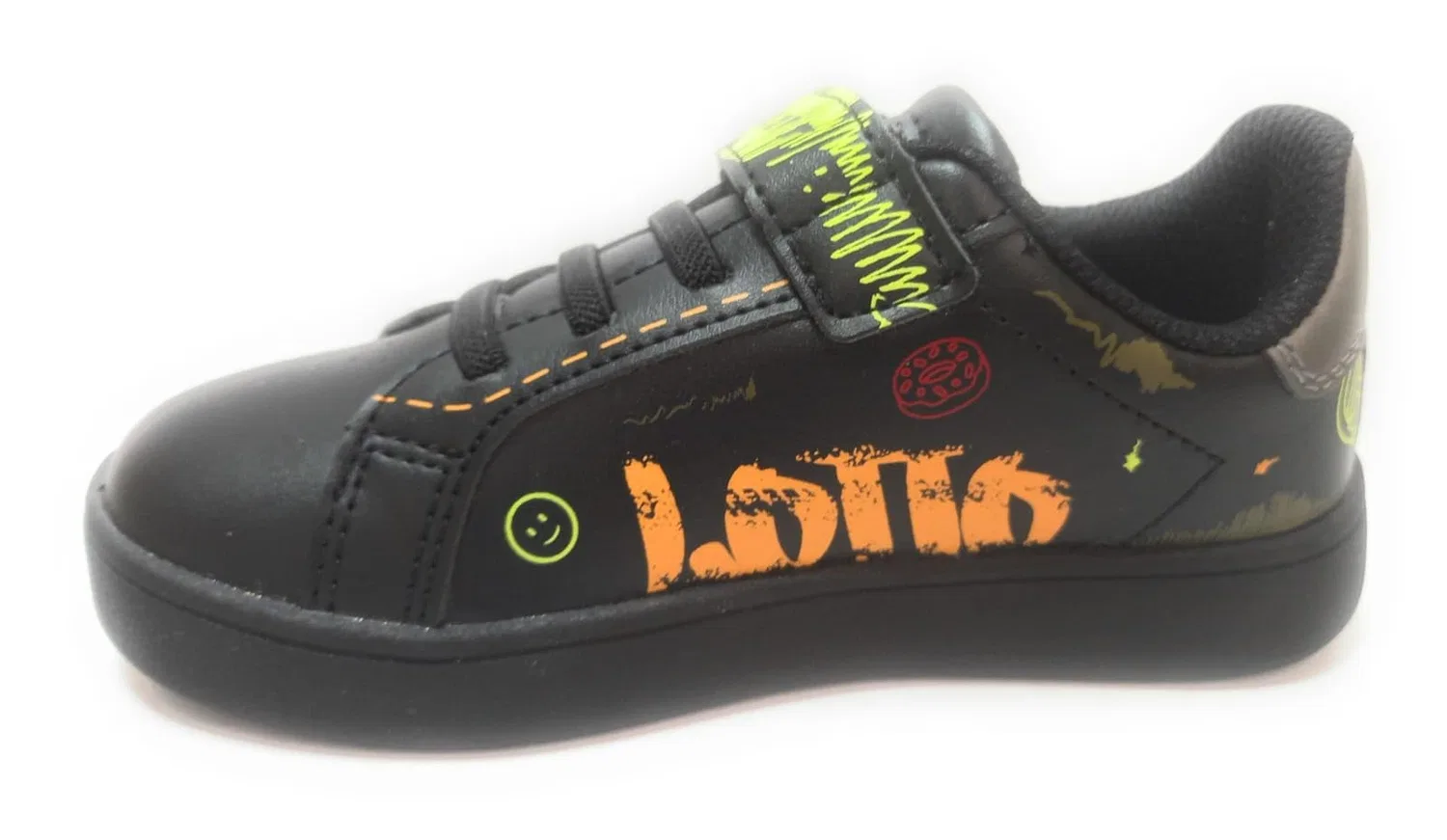 Детские кроссовки для мальчиков с принтом Lotto Sneakers, Nero — фото 2