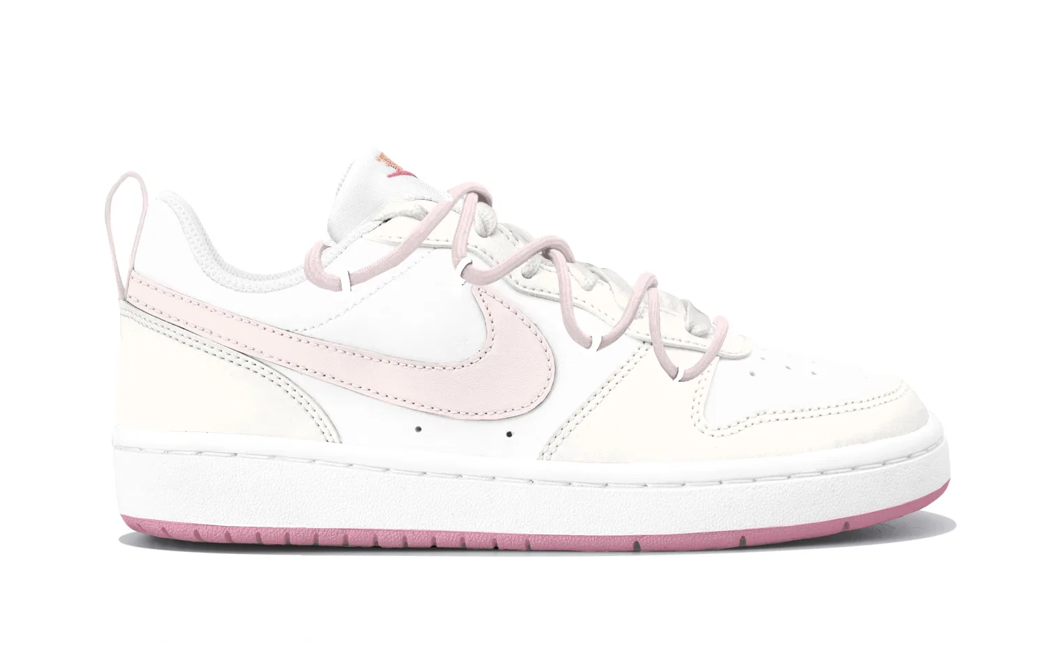 Детские скейтборд-кроссовки Nike Court Borough с низким верхом DV5456-111, цвет Beige Pink — фото 3