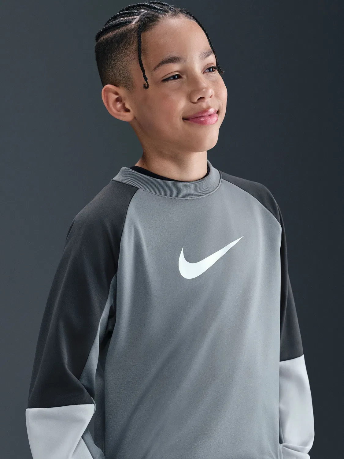 Спортивный костюм Dri-FIT Poly Crew Nike, серый — фото 4