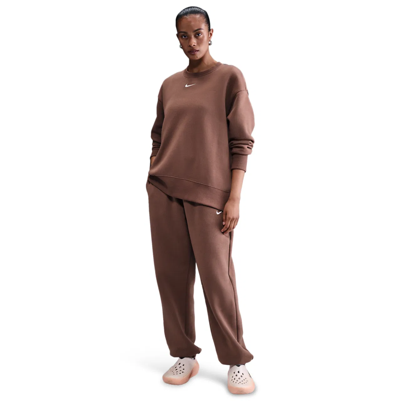 Женский свитшот Phoenix Fleece Nike, цвет Fauna Brown/Sail — фото 3