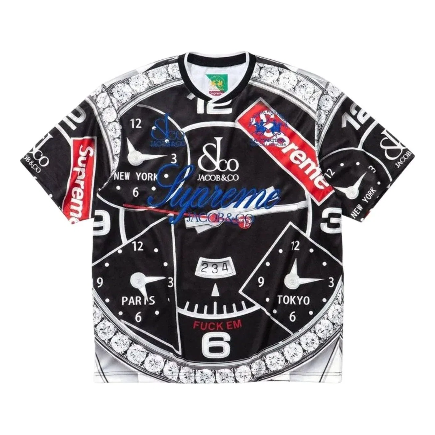 Мужская футболка с принтом Supreme x La Martina SS26 Soccer Jersey модель Black, черный