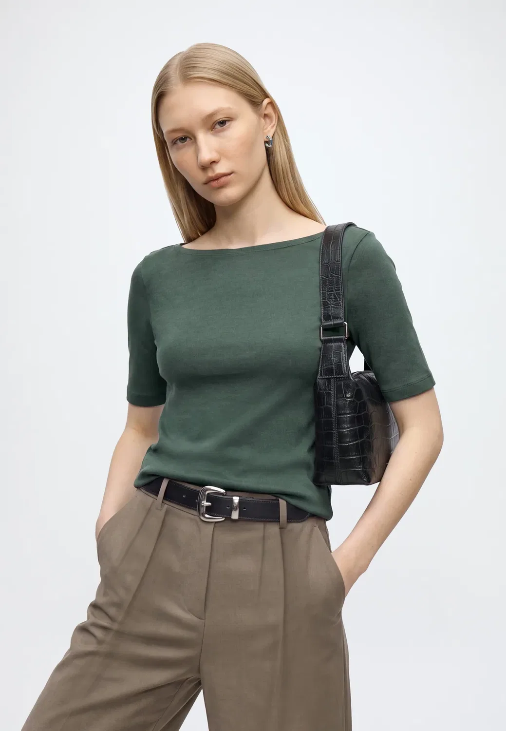 Современная футболка с принтом лодки Gap, Black Grass — фото 4