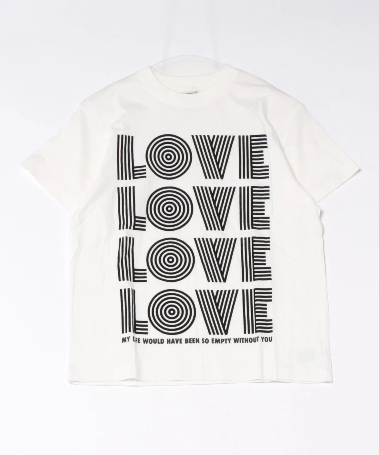 Детская футболка с принтом Love 30/-天竺 NEEDLE WORKS, Off White