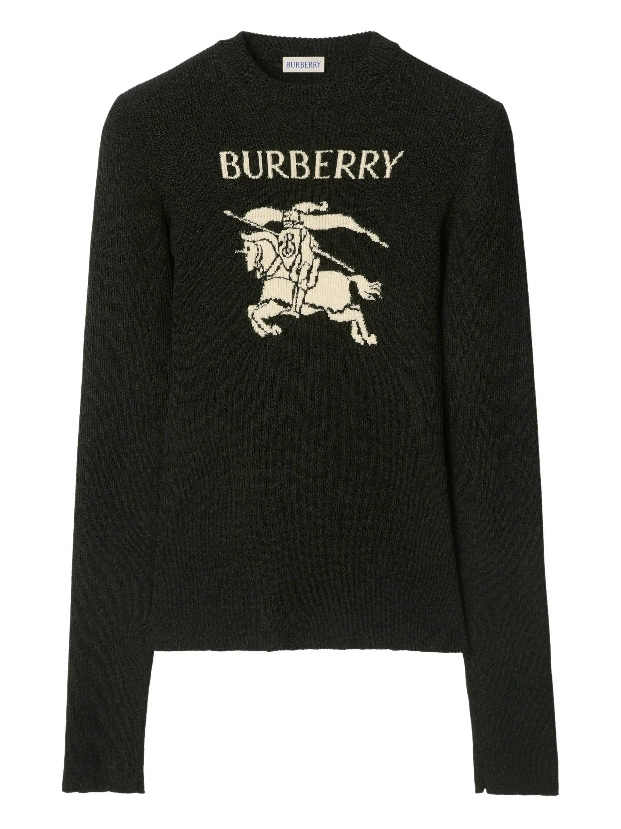 

Свитер с круглым вырезом Burberry, черный