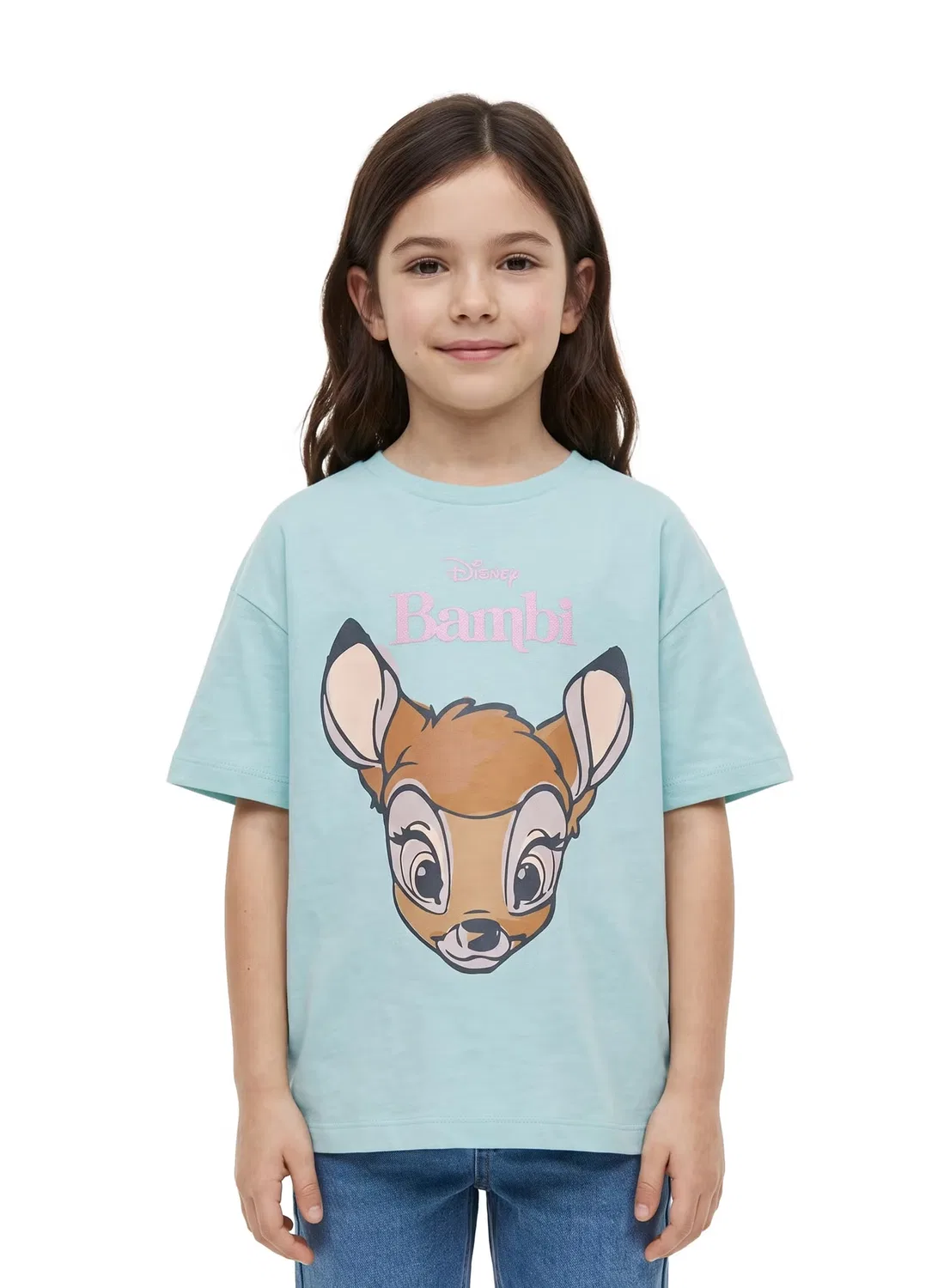 Футболка оверсайз с принтом Bambi Disney, синяя
