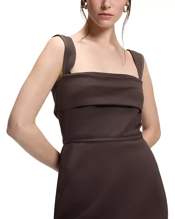 Женское платье Drapera Jersey Dress Boss, темно-коричневый — фото 4