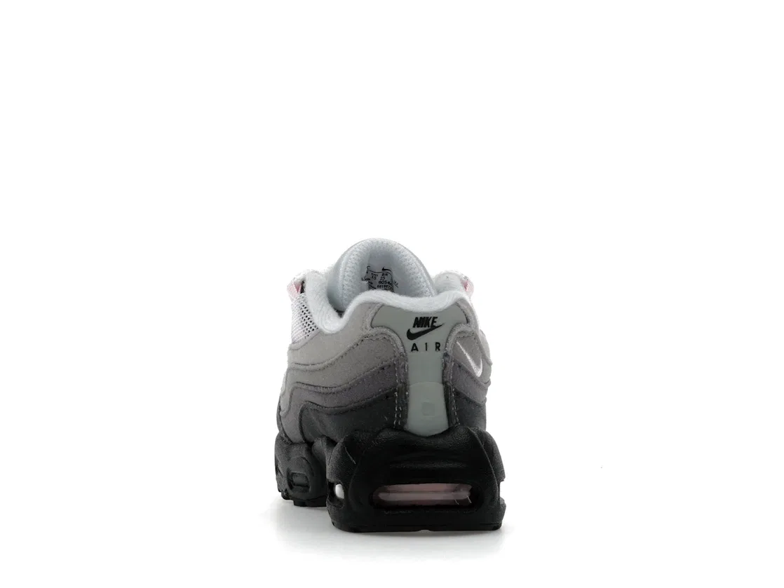 Детские кроссовки с контрастными вставками Nike Little Max '95 Nike, Black/Pink Foam/Medium Grey — фото 4