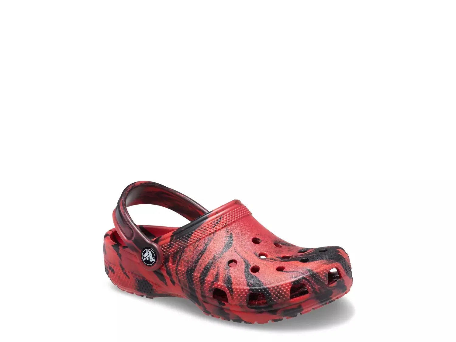 Клоги Classic Marbled, Crocs, Black/Pepper Red Marble