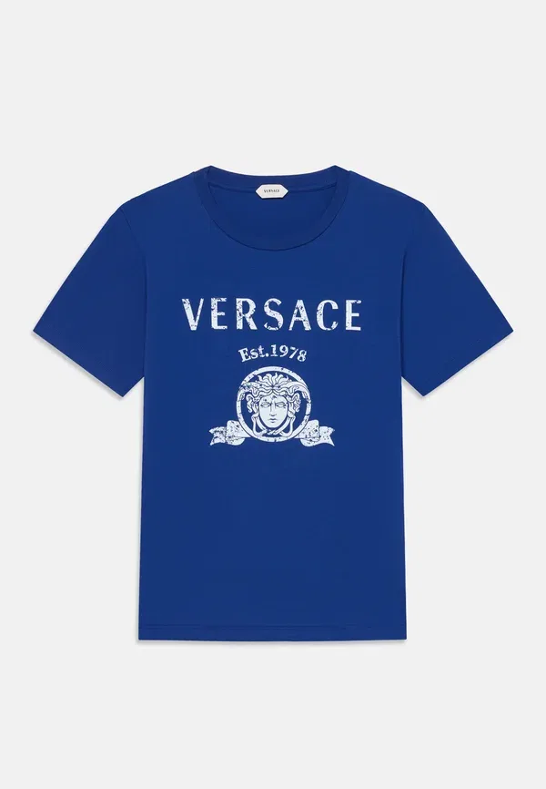 Футболка унисекс с принтом в университетском стиле Versace, белый