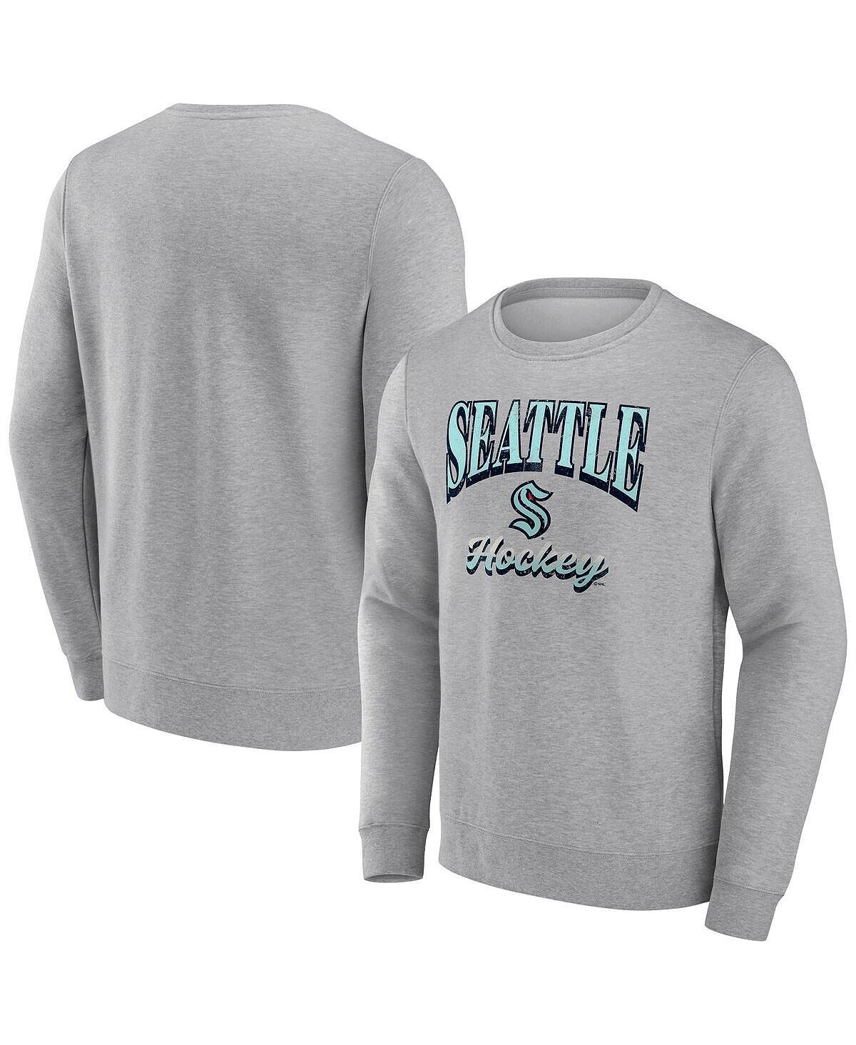 

Мужская фирменная толстовка heather grey seattle kraken special edition 2.0 pullover sweatshirt Fanatics, мульти