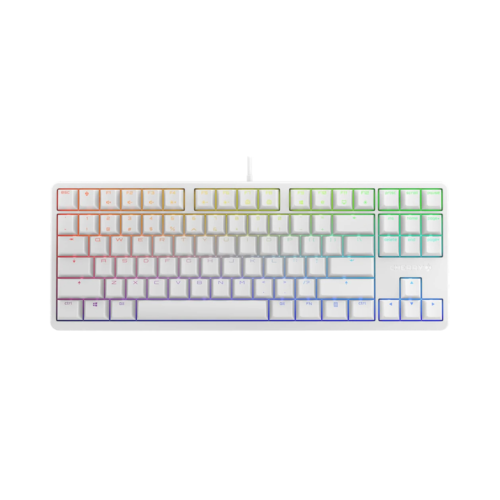 

Игровая клавиатура Cherry G80-3000S TKL RGB, проводная, Cherry MX Blue, белый