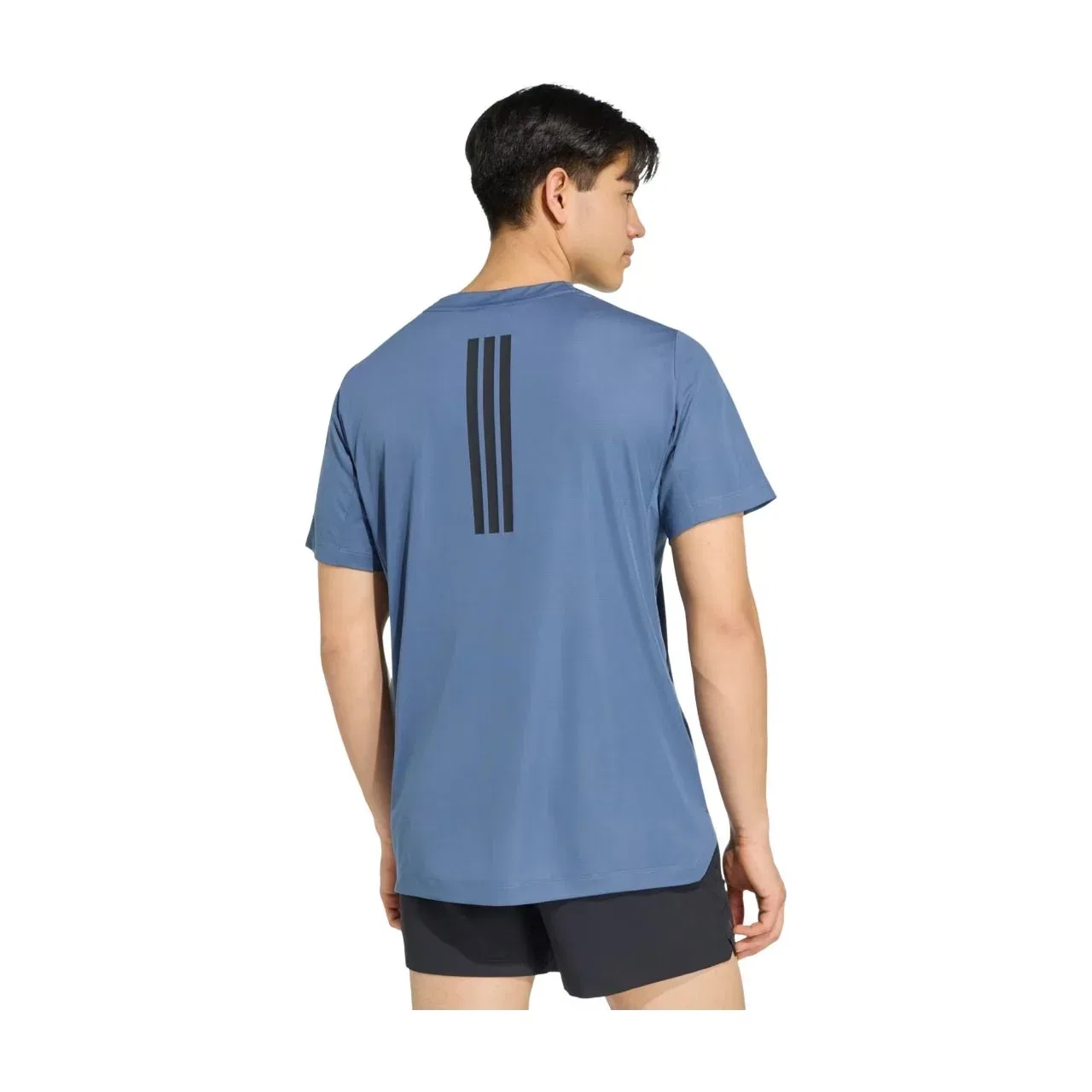 Мужская футболка для тренировок D4T Primelift 3 Stripes T-Shirt 'Preloved Ink' adidas, Preloved Ink — фото 3