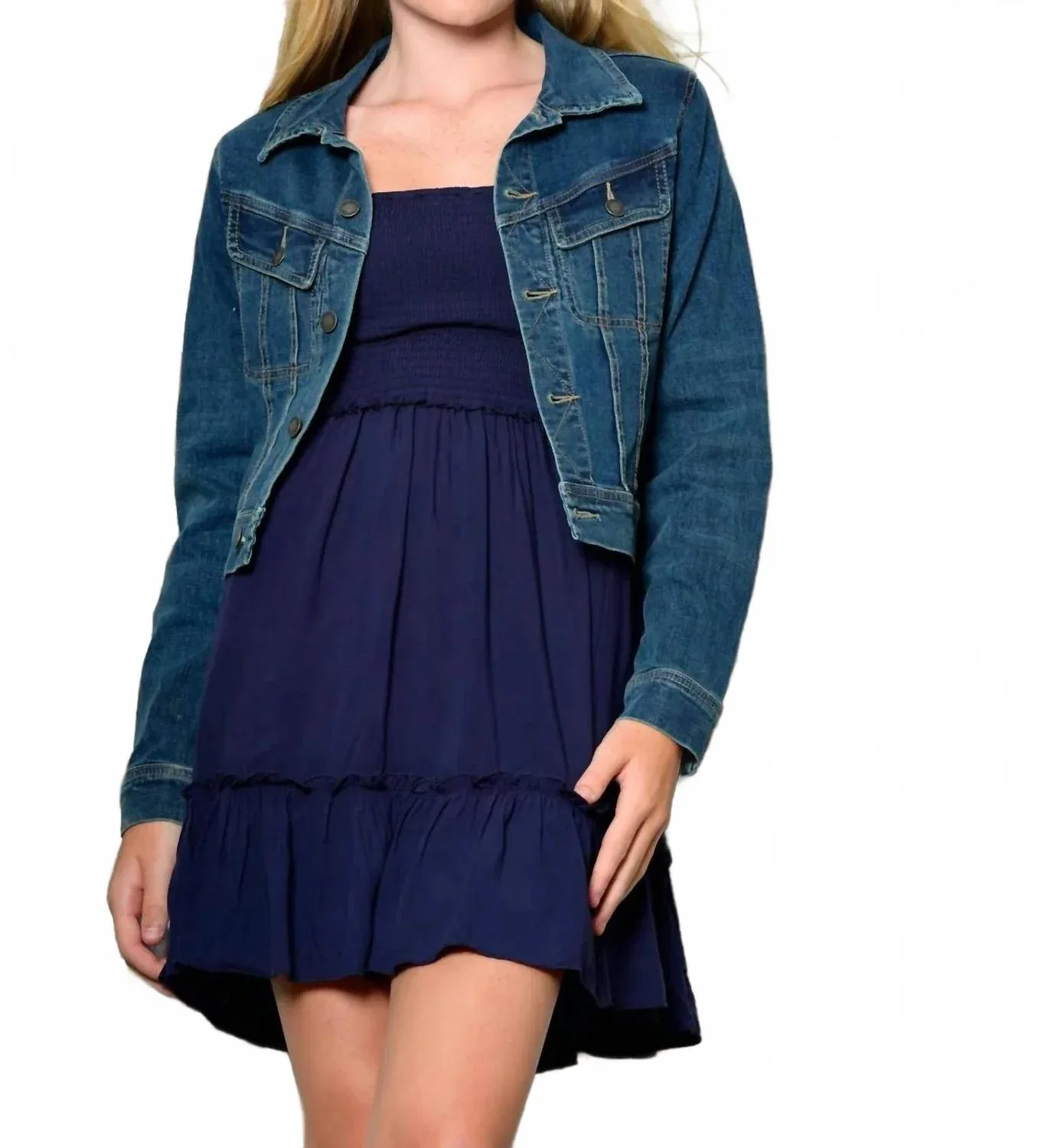 Детская джинсовая куртка с длинным рукавом Dallas Jacket KatieJnyc, Dark Denim