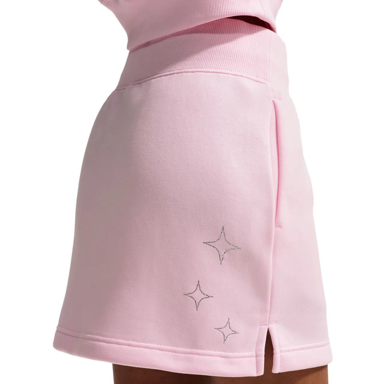 Женская мини-юбка Phoenix Fleece HR Bling Nike, цвет Pink Foam/Pink Foam — фото 2