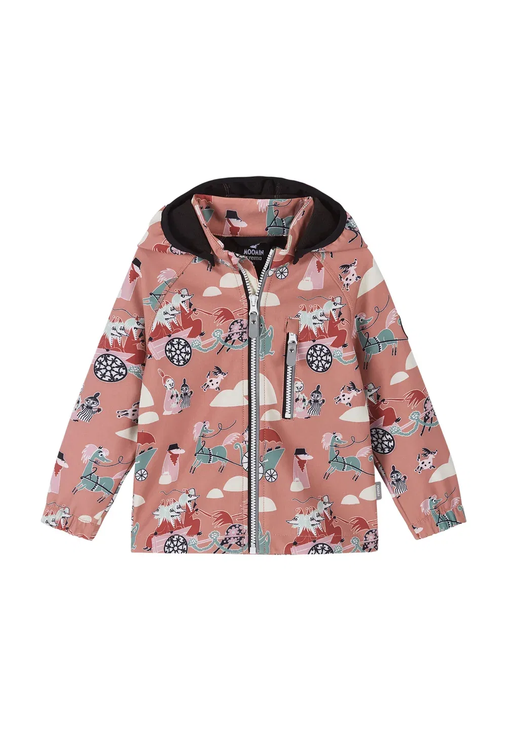 Куртка софтшелл, муми-тролль вантти унисекс - куртка софтшелл Reima, Rose Blush — фото 2