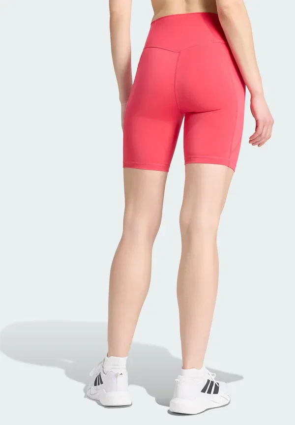 Леггинсы Adidas Optime Essentials с потайным карманом, длина 7 дюймов - леггинсы Adidas Performance, розовый — фото 2