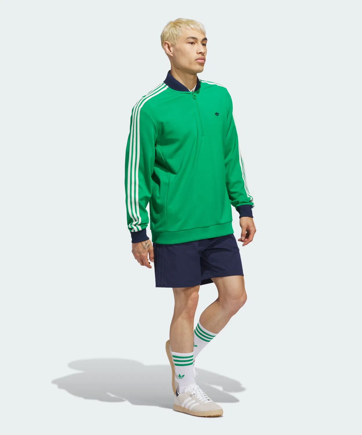 Мужской свитшот с длинным рукавомAdidas Golf 3st HZ, Green — фото 3