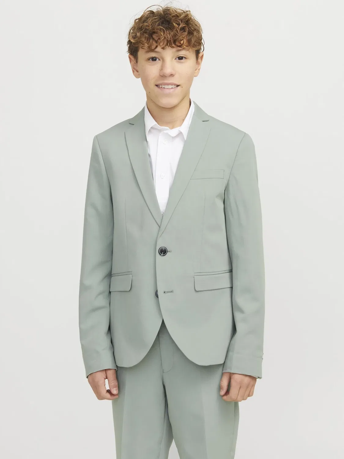 Блейзер однотонный JACK & JONES Junior, Iceberg Green — фото 2