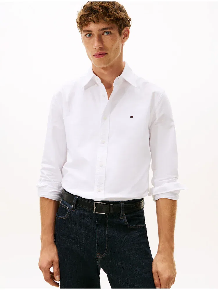 Рубашка с длинным рукавом Oxford, Asian Regular Fit TOMMY HILFIGER, White