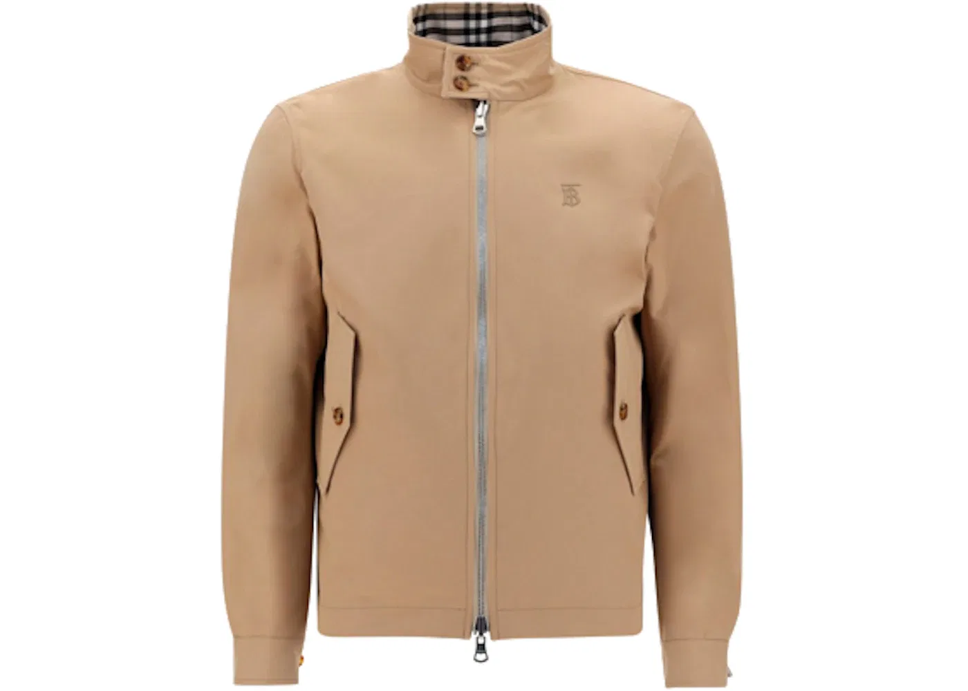 Мужская куртка из хлопка и шерсти с принтом Reversible Check Burberry, Beige