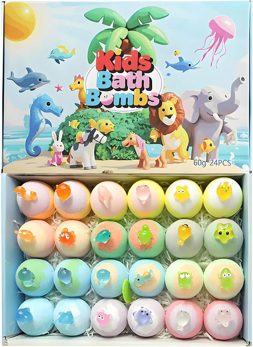 Соли для ванны Glow in Dark PFCORI, 24 шт, 60 г