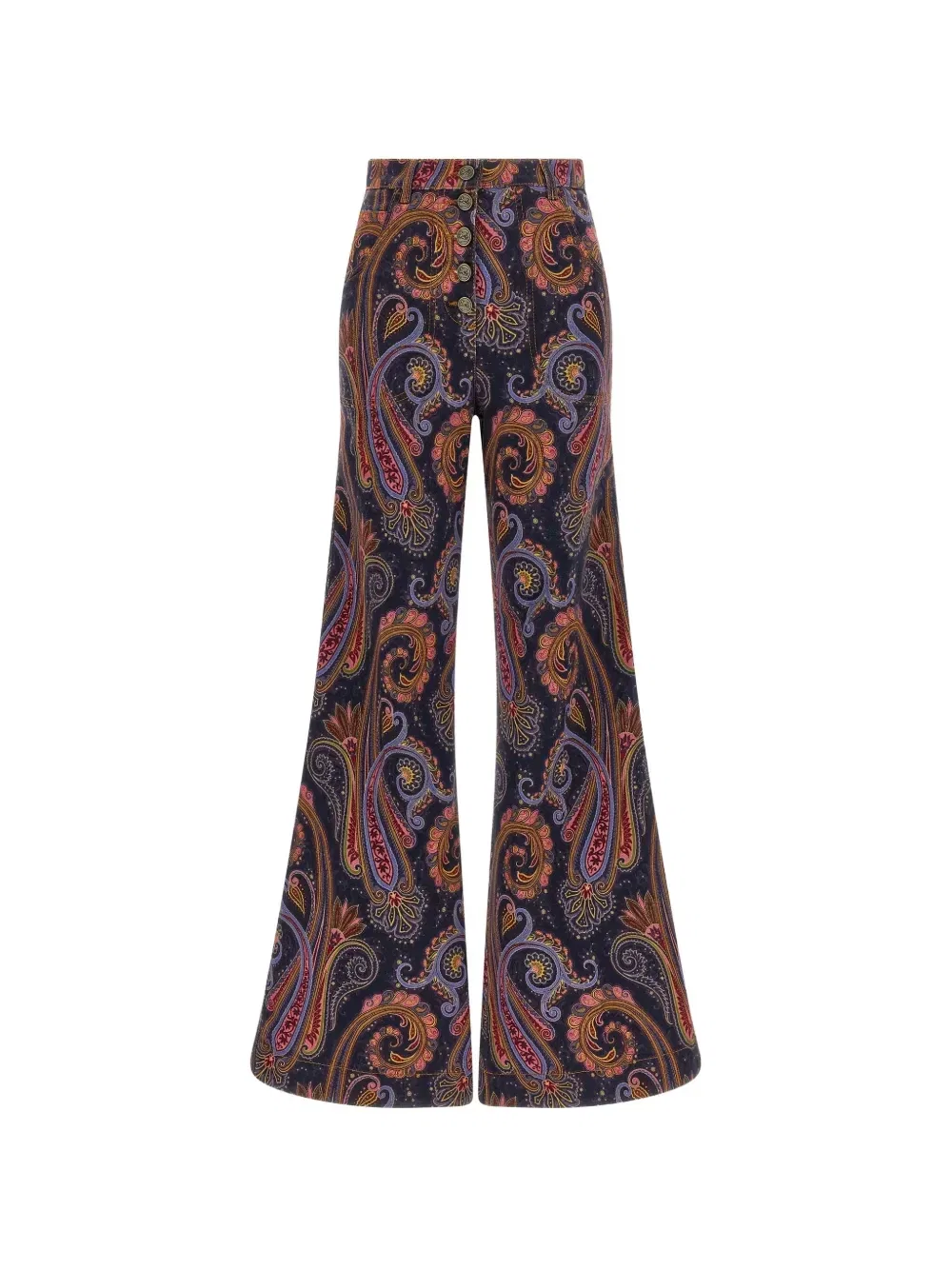 Расклешенные джинсы с принтом пейсли Etro, синий
