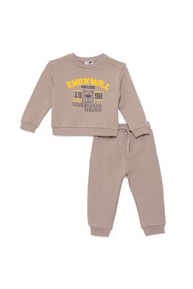 Детский комплект трикотажный для мальчиков с длинным рукавом Ebebek Hello Baby, Khaki