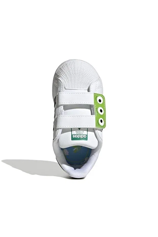 Детские кроссовки для девочек текстильные Superstar II CF I JI0090 Adidas, White — фото 3