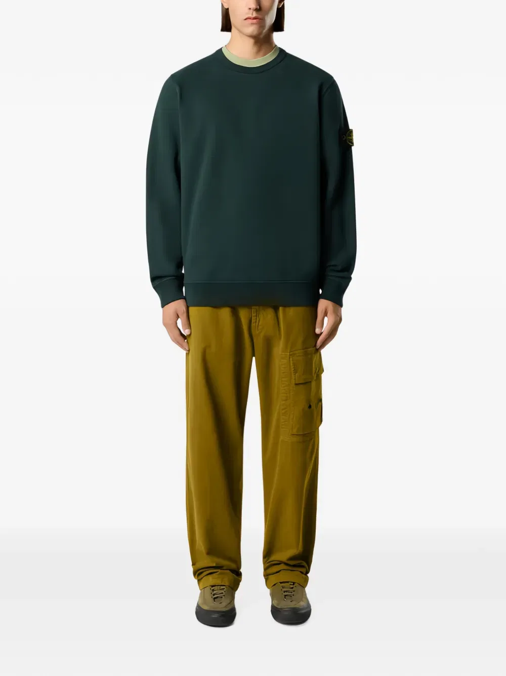 Свитшот хлопковый 6100049 Stone Island, зеленый — фото 2